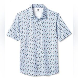 Johnston & Murphy XC4® Performance S/S Shirt Skull Design Size M Great Like New!